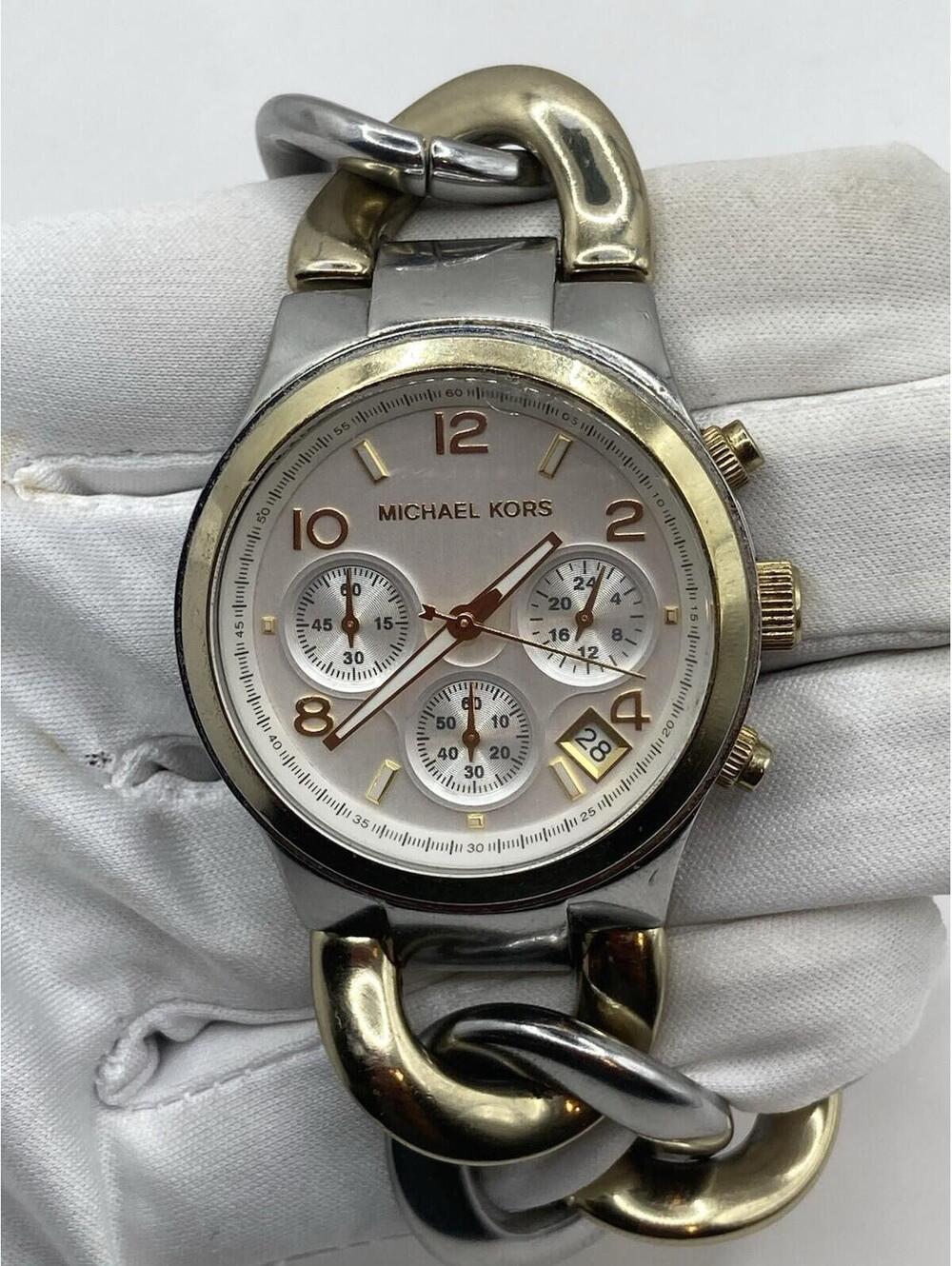 Michael Kors Two-Tone Gold & Silver Women's Chronograph Watch